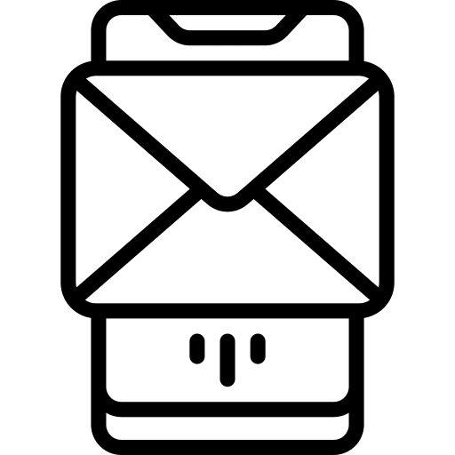 Mail mobile phone online device icon
