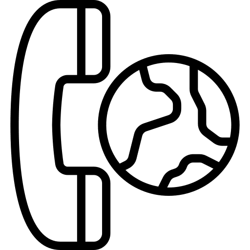 Phone globe phone world icon