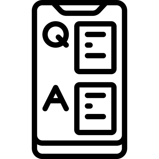 Question communications answer device icon