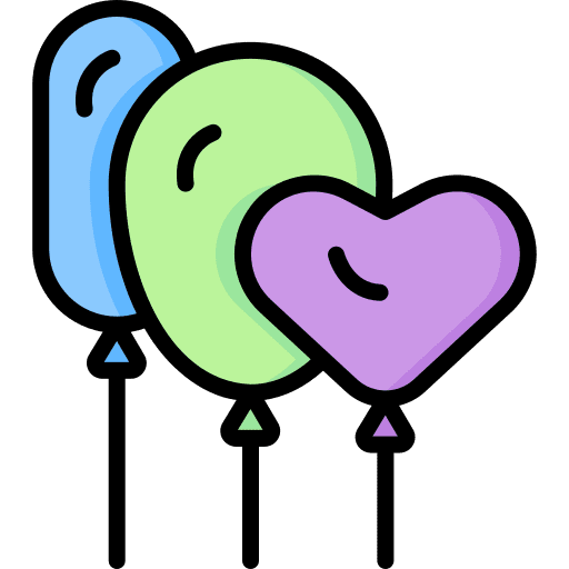 Balloons birthday fun celebration icon Balloons birthday fun celebration icon