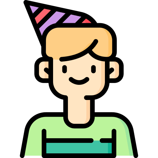 Boy blonde celebration avatar icon Boy blonde celebration avatar icon