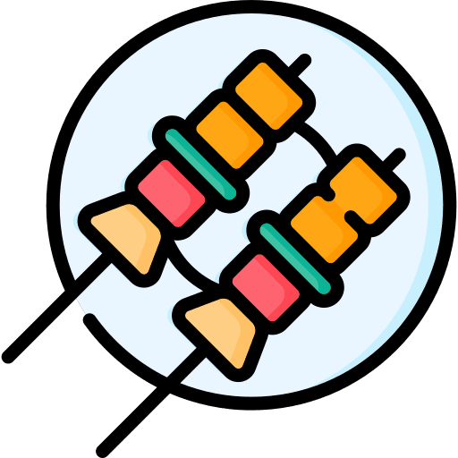 Brochette meat skewer brochette icon Brochette meat skewer brochette icon