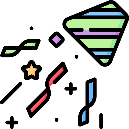 Confetti birthday celebration confetti icon