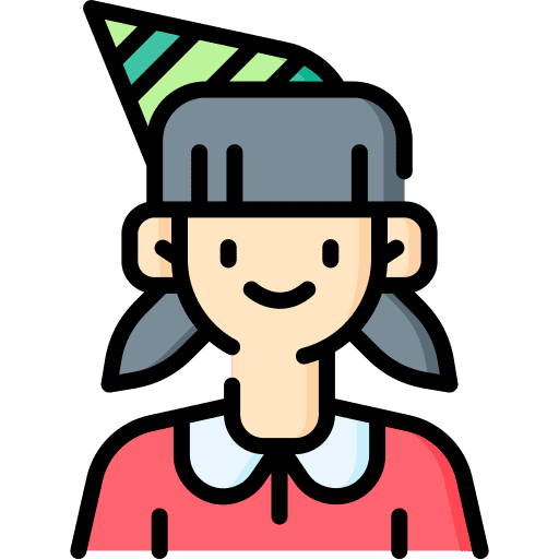 Girl party hat user fun hat icon Girl party hat user fun hat icon