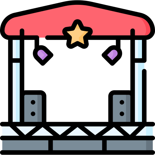 Stage spotlight concert disco icon Stage spotlight concert disco icon