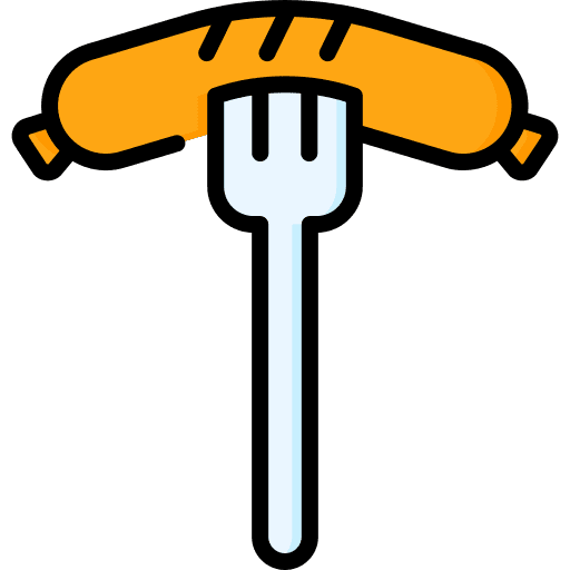Sausage fork food barbecue icon Sausage fork food barbecue icon
