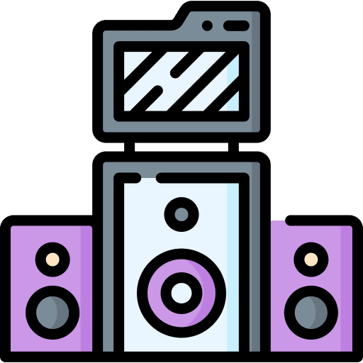 Speaker audio box music amplifier electronics icon Speaker audio box music amplifier electronics icon