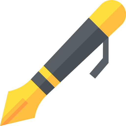 Fountain pen pen writer website content icon