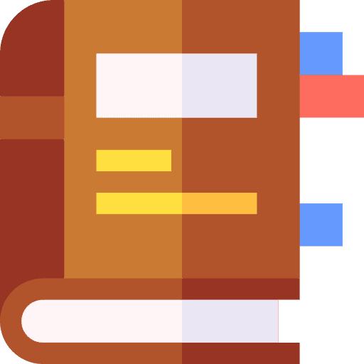 Important topics subjects study book icon