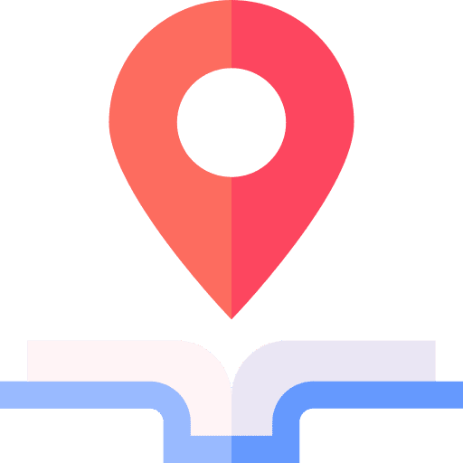 Library library locator maps and location icon Library library locator maps and location icon