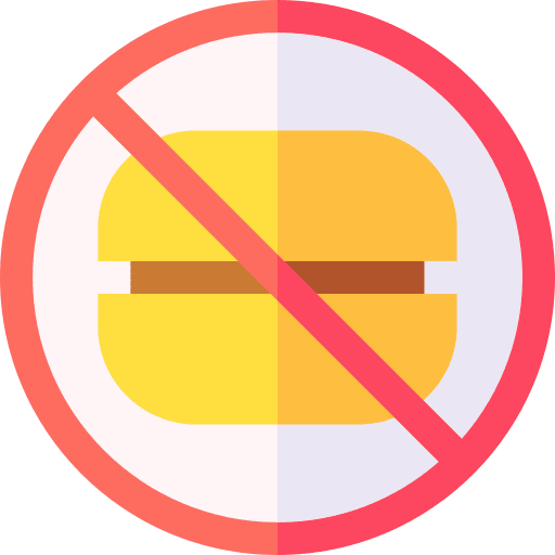 No eating unhealthy no eating healthy icon No eating unhealthy no eating healthy icon