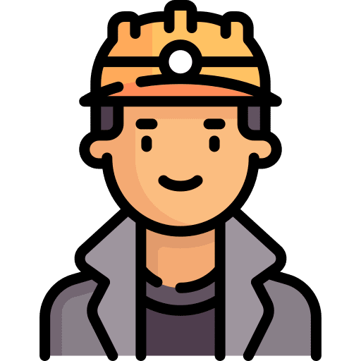 Miner man user miner icon