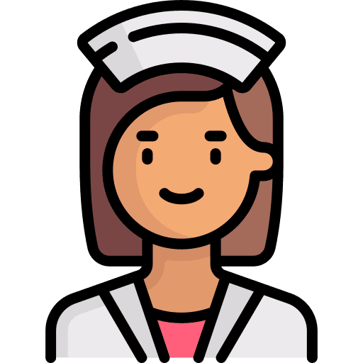 Nurse long hair brown hair hospital icon Nurse long hair brown hair hospital icon