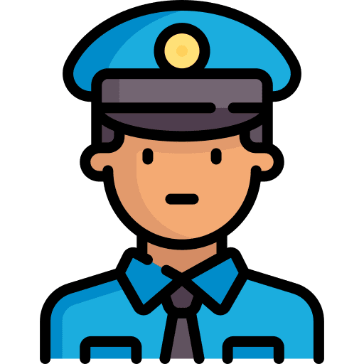 Policeman man hat professions and jobs icon