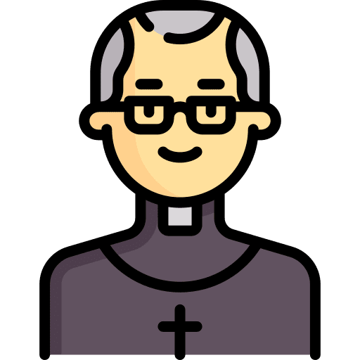 Priest man religious professions and jobs icon