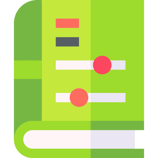 Settings study book educative icon Settings study book educative icon