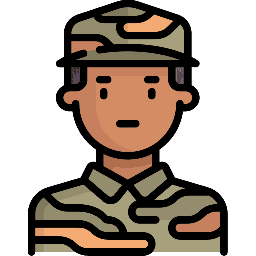 Soldier helmet soldier professions and jobs icon