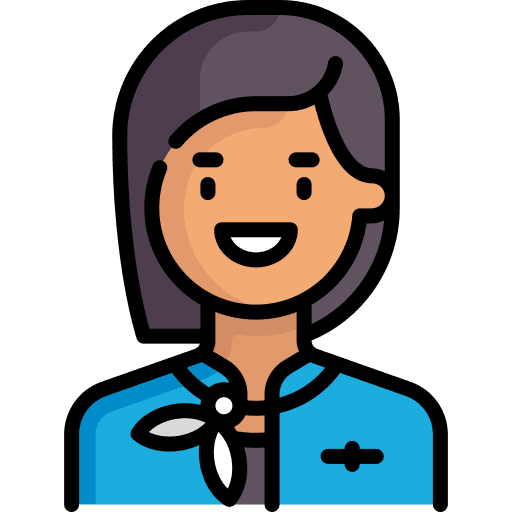 Stewardess occupation black hair avatar icon