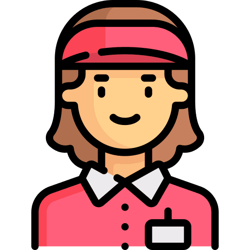 Cashier brown hair avatar short hair icon Cashier brown hair avatar short hair icon