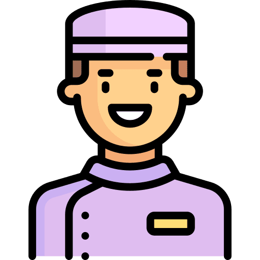 Concierge caucasian man professions and jobs icon Concierge caucasian man professions and jobs icon