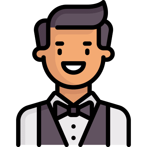 Croupier occupation casino man icon Croupier occupation casino man icon