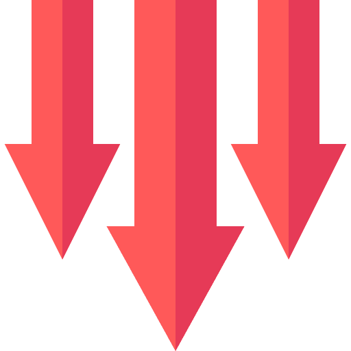 Decrease arrows decrease directional icon