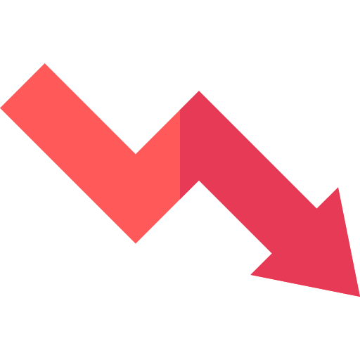 Decrease decrease loss business icon