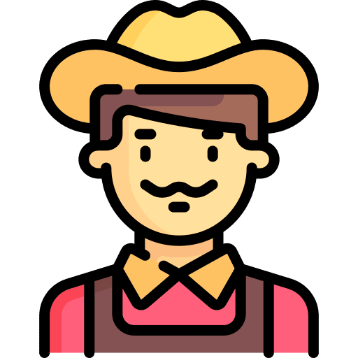 Farmer professions and jobs man farmer icon Farmer professions and jobs man farmer icon