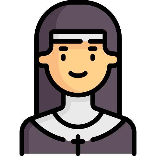 Nun avatar people professions and jobs icon Nun avatar people professions and jobs icon