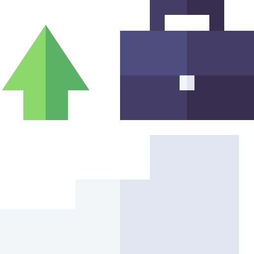 Career path advancement stairs promotion icon Career path advancement stairs promotion icon