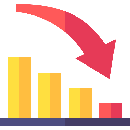 Decrease decrease lower business and finance icon Decrease decrease lower business and finance icon