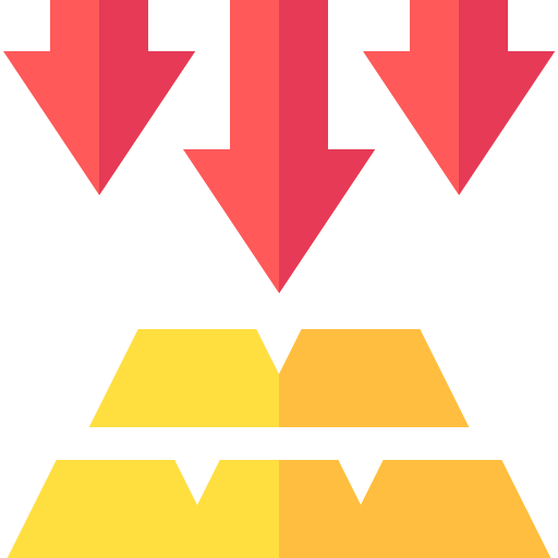 Decrease economic decrease price icon Decrease economic decrease price icon