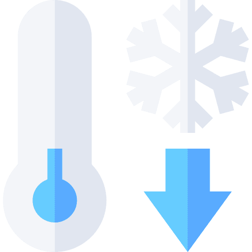 Decrease winter down arrow weather icon Decrease winter down arrow weather icon