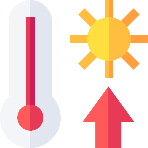 Increase thermometer degrees increase icon Increase thermometer degrees increase icon