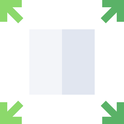 Resize full screen multimedia option corners icon