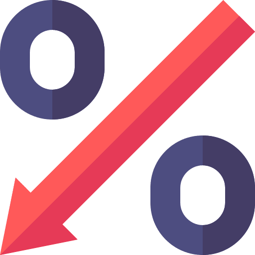 Decrease sales loss commerce and shopping icon Decrease sales loss commerce and shopping icon