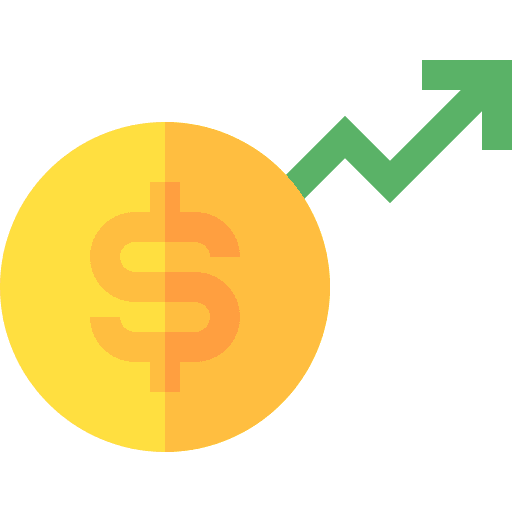 Increase bar graph dollar business and finance icon Increase bar graph dollar business and finance icon