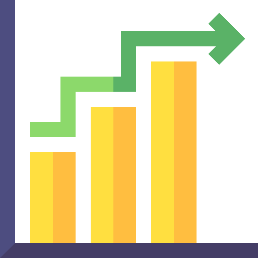 Increase marketing graph graphic icon Increase marketing graph graphic icon