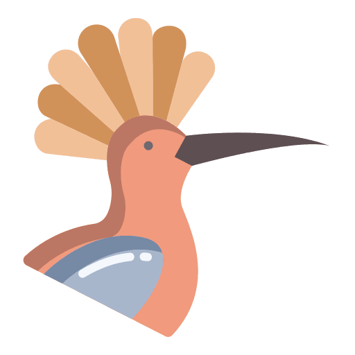 Hoopoe zoology hoopoe feathers icon