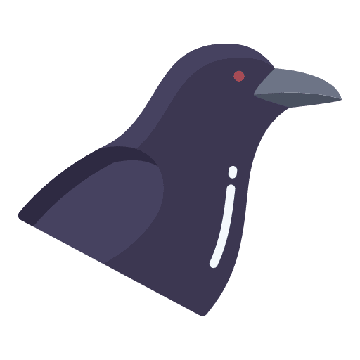 Raven crow horror zoology icon Raven crow horror zoology icon