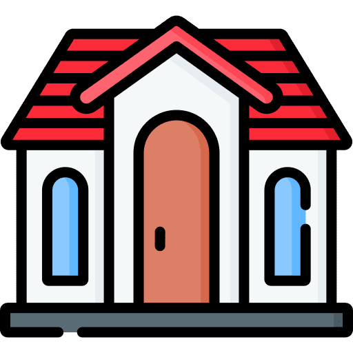 Accomodation holidays building vacations icon