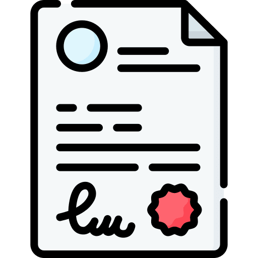Assignment file signature files and folders icon