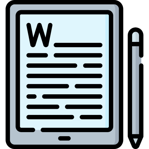 Content writing social media comment tablet icon Content writing social media comment tablet icon