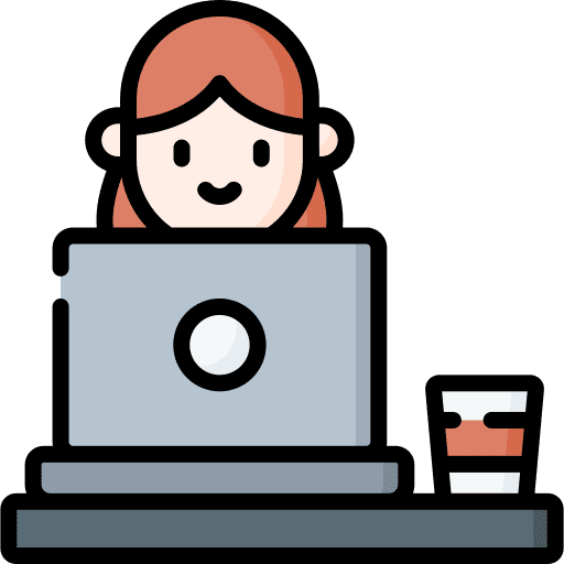 Digital nomad woman comfort zone freelancer icon