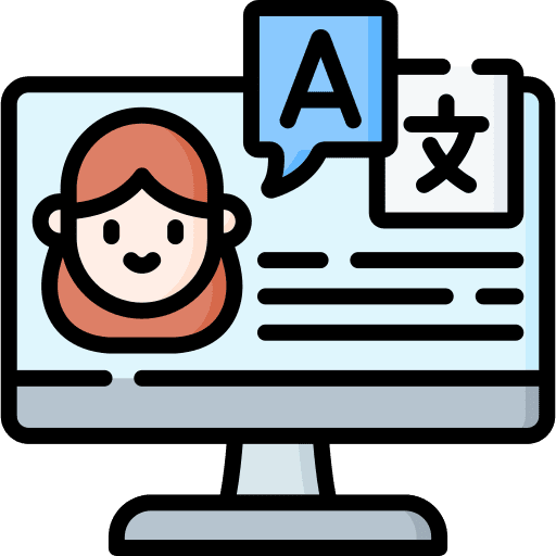 Translator computer translator screen icon Translator computer translator screen icon