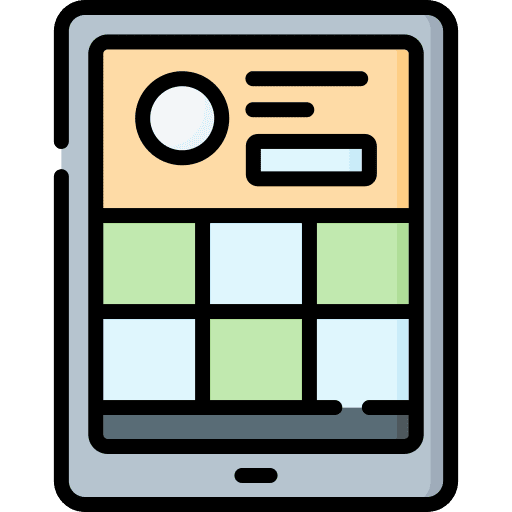 Content creator ipad layout icon Content creator ipad layout icon
