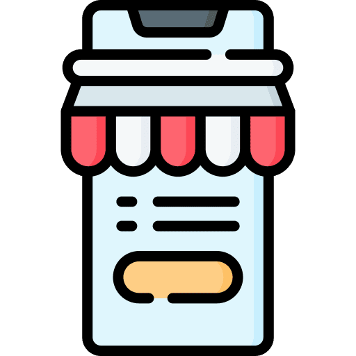Online shop computer smartphone mobile phone icon Online shop computer smartphone mobile phone icon