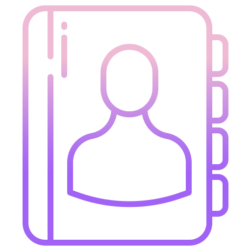 Contact book communications agenda contact person icon