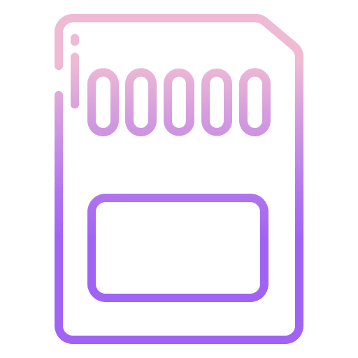 Memory card sim card memory card communications icon
