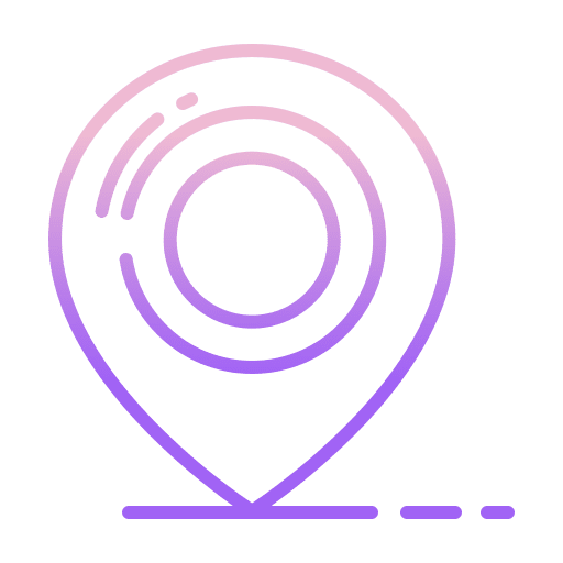 Place pin point localization map icon